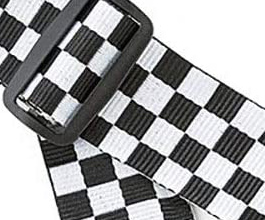 Checkered Guitar Strap 4 close up