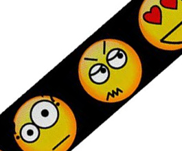 Emoji Guitar Strap 5 close up