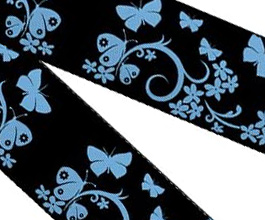 Butterfly Guitar Strap 6 close up