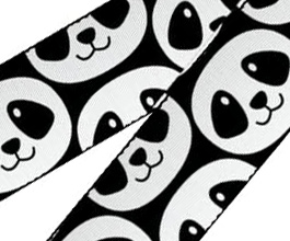 Panda Guitar Strap 1 close up
