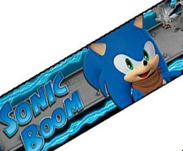 Sonic Hedgehog Guitar Strap 1 close up