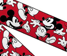 Mickey Mouse Guitar Strap 2 close up
