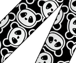 Panda Guitar Strap 2 close up