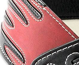 Flames Guitar Strap 5 close up