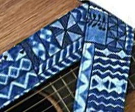 Hawaiian Guitar Strap 6 close up