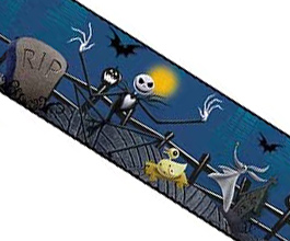 Nightmare Before Christmas Guitar Strap 7 close up