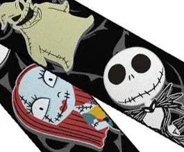 Nightmare Before Christmas Guitar Strap 8 close up