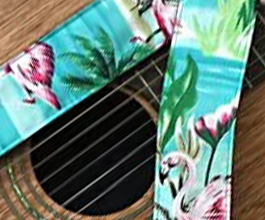 Hawaiian Guitar Strap 9 close up