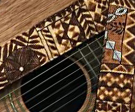 Hawaiian Guitar Strap 11 close up