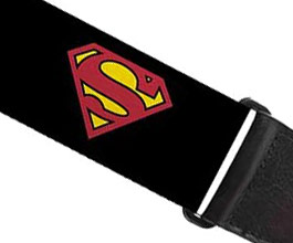 Superman Guitar Strap 1 close up